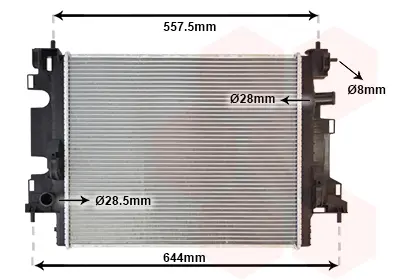 радиатор, охлаждане на двигателя VAN WEZEL           