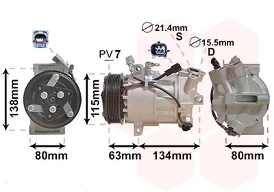 компресор, климатизация VAN WEZEL           