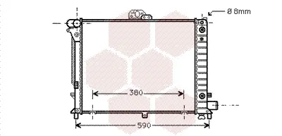 радиатор, охлаждане на двигателя VAN WEZEL           