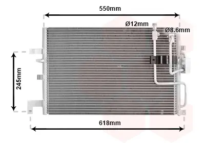 кондензатор, климатизация VAN WEZEL           
