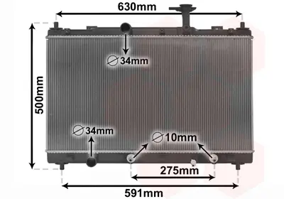 радиатор, охлаждане на двигателя VAN WEZEL           