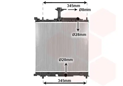 радиатор, охлаждане на двигателя VAN WEZEL           