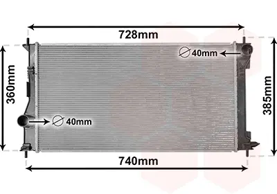 радиатор, охлаждане на двигателя VAN WEZEL           