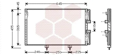 кондензатор, климатизация VAN WEZEL           