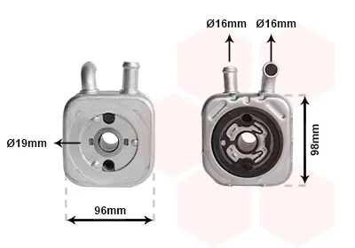 маслен радиатор, двигателно масло VAN WEZEL           