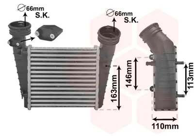интеркулер (охладител за въздуха на турбината) VAN WEZEL           
