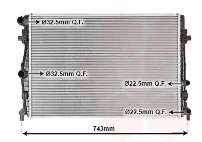 радиатор, охлаждане на двигателя VAN WEZEL           
