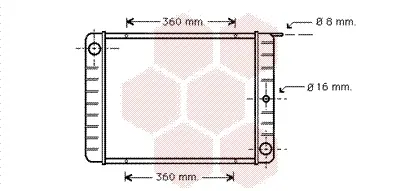 радиатор, охлаждане на двигателя VAN WEZEL           
