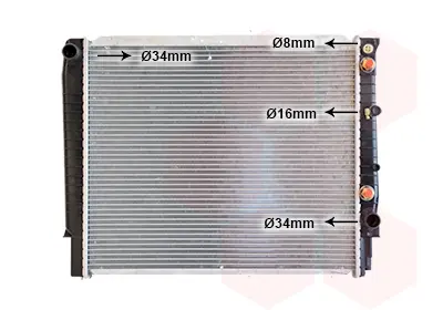 радиатор, охлаждане на двигателя VAN WEZEL           