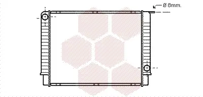 радиатор, охлаждане на двигателя VAN WEZEL           