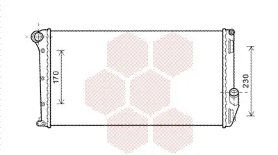 радиатор, охлаждане на двигателя VAN WEZEL           