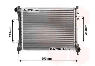 радиатор, охлаждане на двигателя VAN WEZEL           