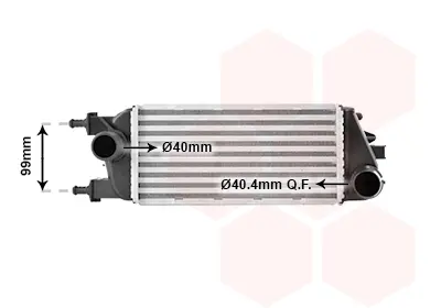 интеркулер (охладител за въздуха на турбината) VAN WEZEL           