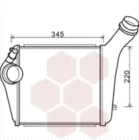 интеркулер (охладител за въздуха на турбината) VAN WEZEL           