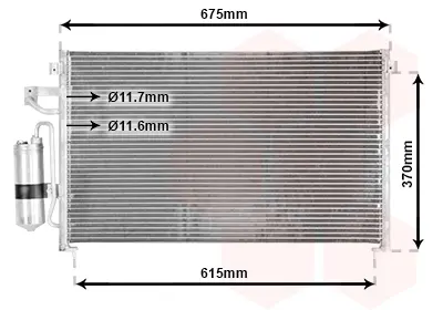 кондензатор, климатизация VAN WEZEL           