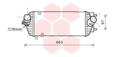 интеркулер (охладител за въздуха на турбината) VAN WEZEL           