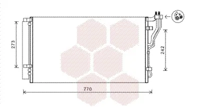 кондензатор, климатизация VAN WEZEL           