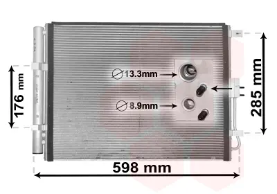 кондензатор, климатизация VAN WEZEL           