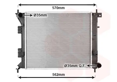 радиатор, охлаждане на двигателя VAN WEZEL           
