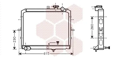 радиатор, охлаждане на двигателя VAN WEZEL           