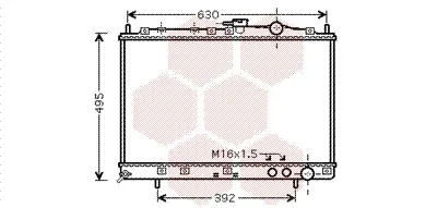 радиатор, охлаждане на двигателя VAN WEZEL           