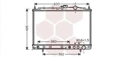 радиатор, охлаждане на двигателя VAN WEZEL           