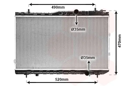 радиатор, охлаждане на двигателя VAN WEZEL           