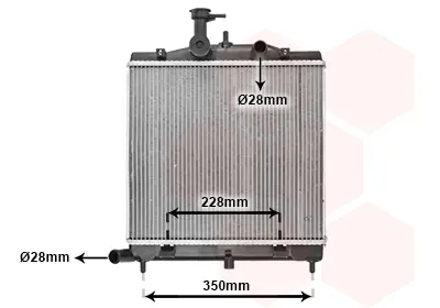 радиатор, охлаждане на двигателя VAN WEZEL           