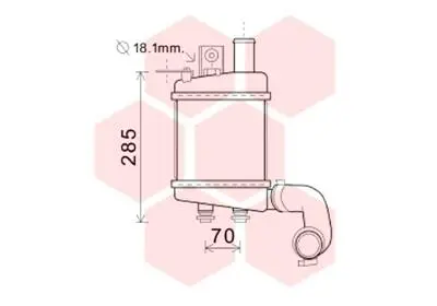 интеркулер (охладител за въздуха на турбината) VAN WEZEL           