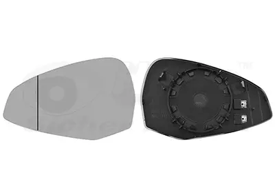 стъкло на огледало, външно огледало VAN WEZEL           