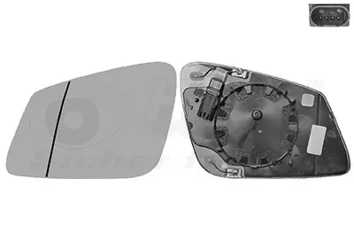 стъкло на огледало, външно огледало VAN WEZEL           