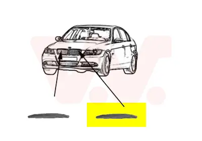 комплект облицовъчна- защитна лайсна, броня VAN WEZEL           