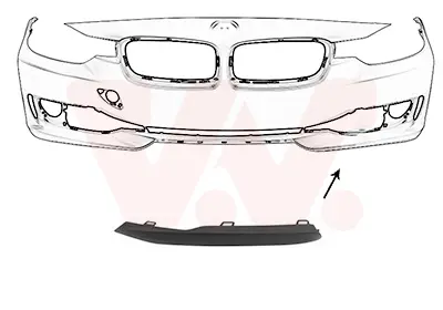 покривна-защитна лайсна, решетка на радиатора VAN WEZEL           