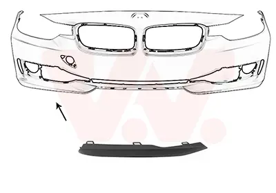покривна-защитна лайсна, решетка на радиатора VAN WEZEL           