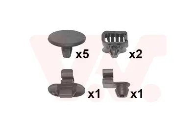 монтажен комплект, капак на двигателя VAN WEZEL           