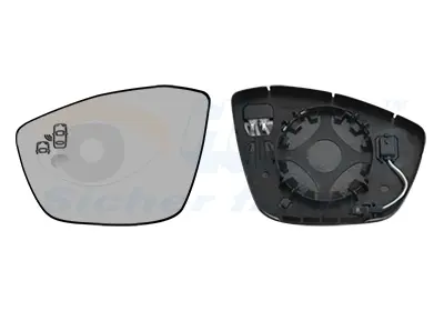 стъкло на огледало, външно огледало VAN WEZEL           