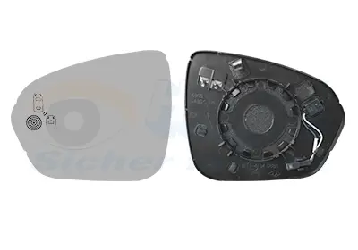 стъкло на огледало, външно огледало VAN WEZEL           