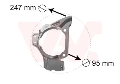 предпазна пластина, спирачни дискове VAN WEZEL           