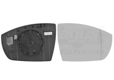 стъкло на огледало, външно огледало VAN WEZEL           