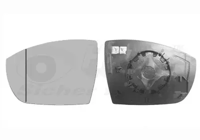 стъкло на огледало, външно огледало VAN WEZEL           