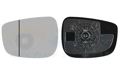 стъкло на огледало, външно огледало VAN WEZEL           