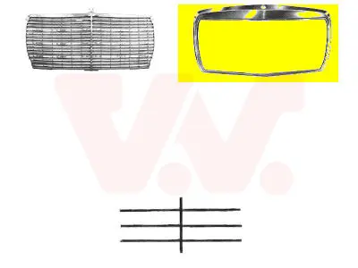носеща конструкция (рамка), решетка пред радиатор VAN WEZEL           