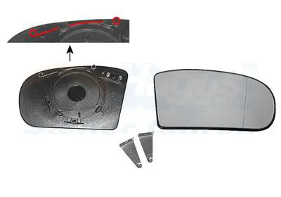 стъкло на огледало, външно огледало VAN WEZEL           