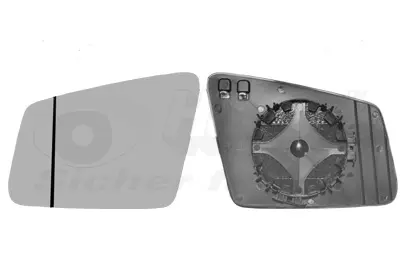 стъкло на огледало, външно огледало VAN WEZEL           