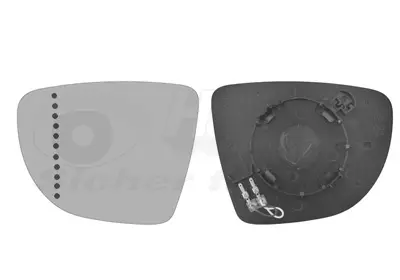 стъкло на огледало, външно огледало VAN WEZEL           