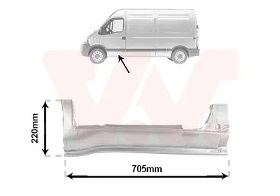 Подкалник за IVECO DAILY III фургон/комби 35 S 13 V,35 C 13 V 4391101 VAN WEZEL           