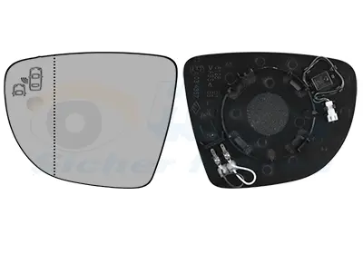 стъкло на огледало, външно огледало VAN WEZEL           