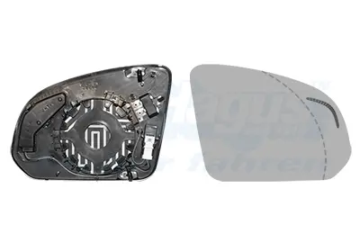 стъкло на огледало, външно огледало VAN WEZEL           