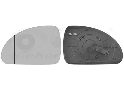 стъкло на огледало, външно огледало VAN WEZEL           