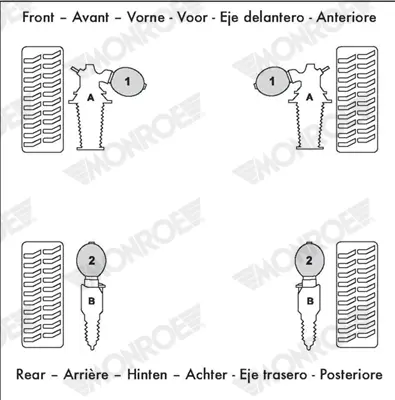 акумулатор на налягане, окачване-амортисьори MONROE              